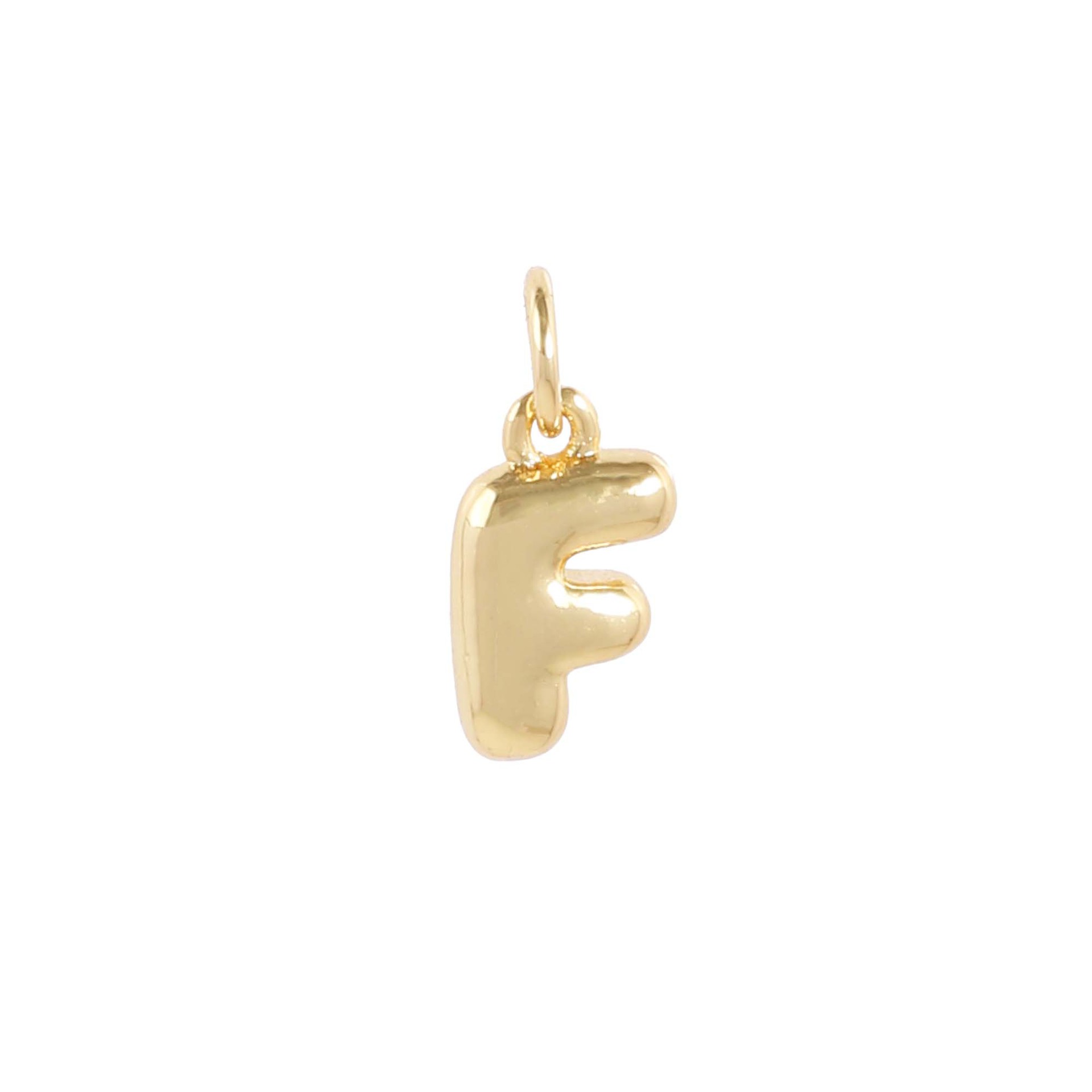 18k gold single letter f