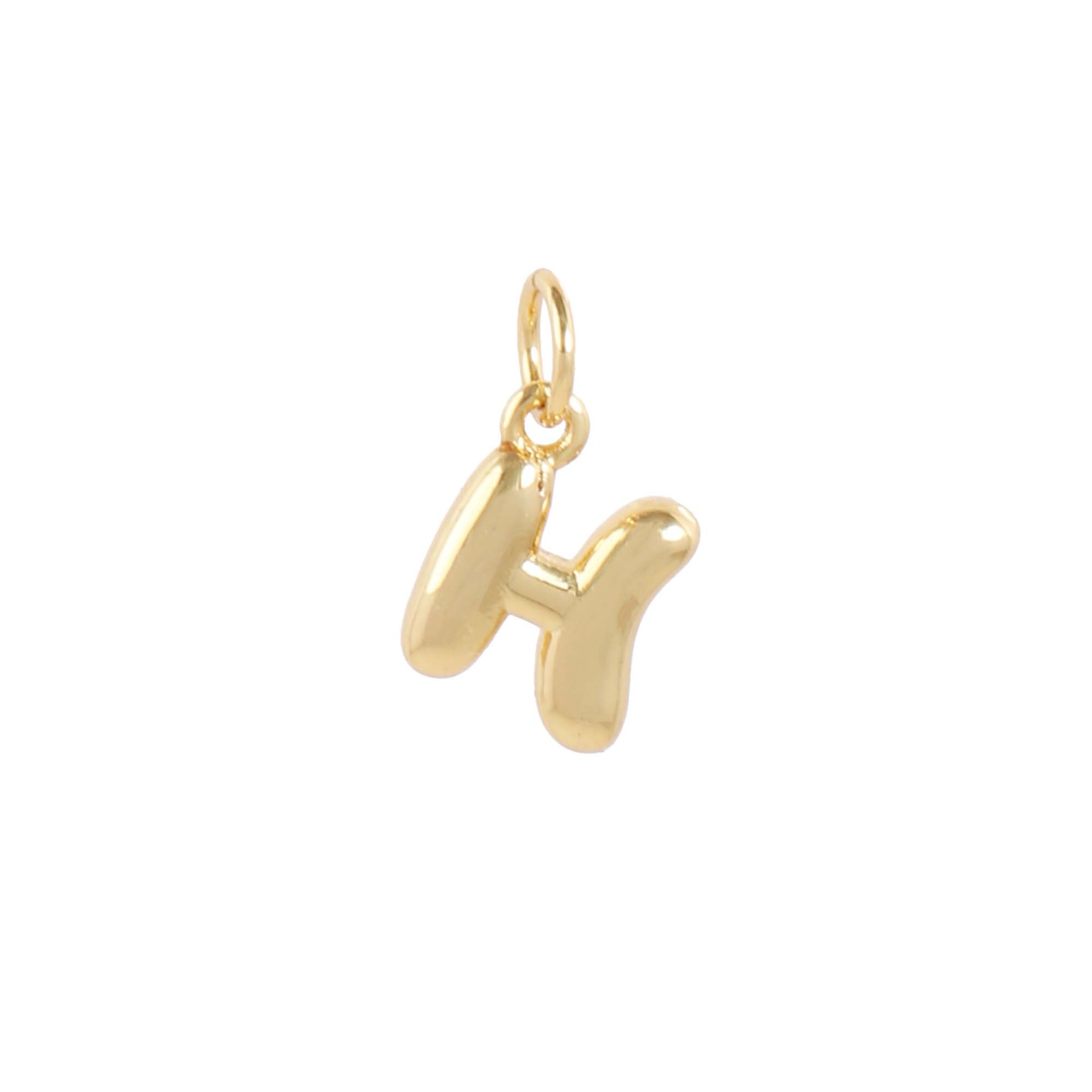 18k gold single letter h