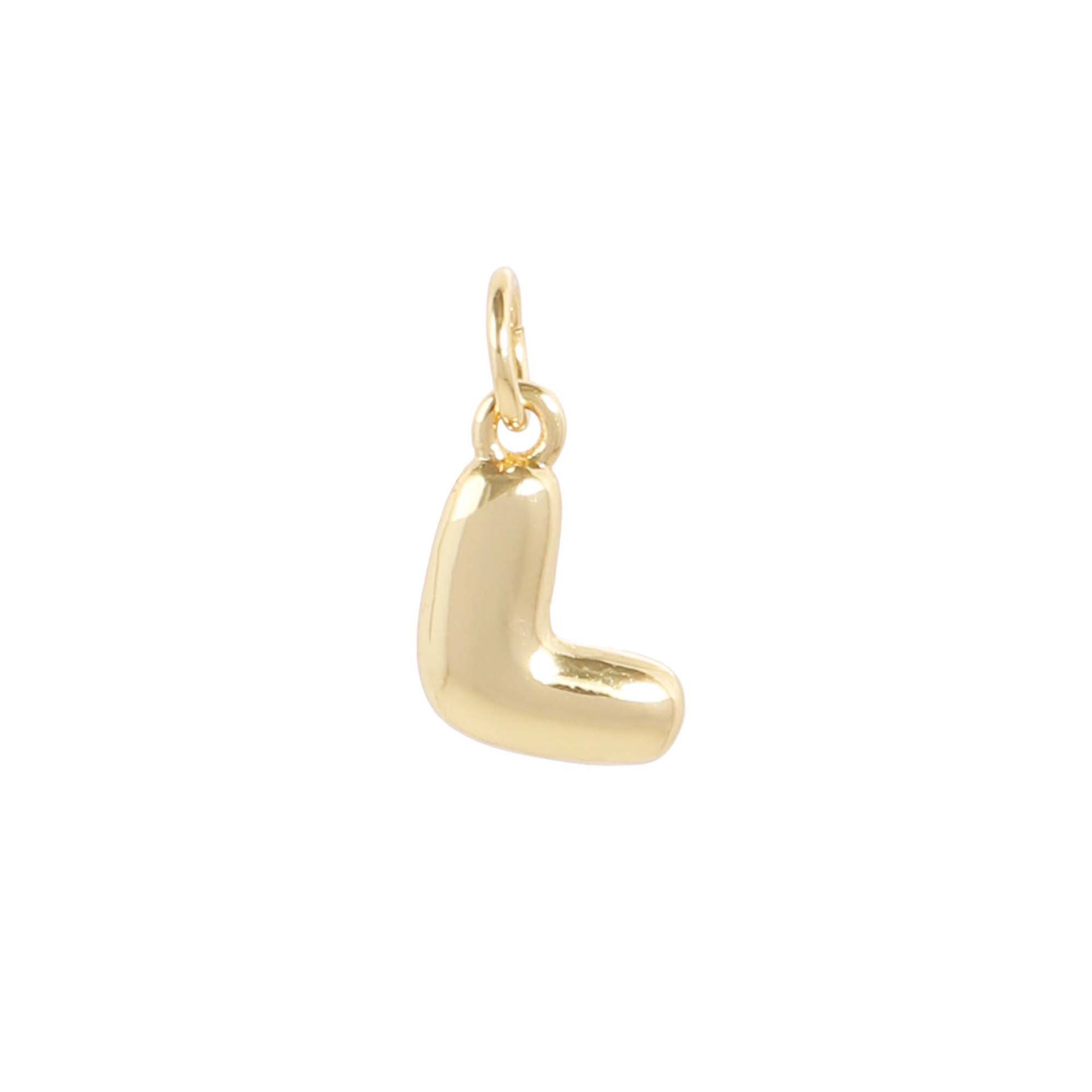 18k gold single letter l