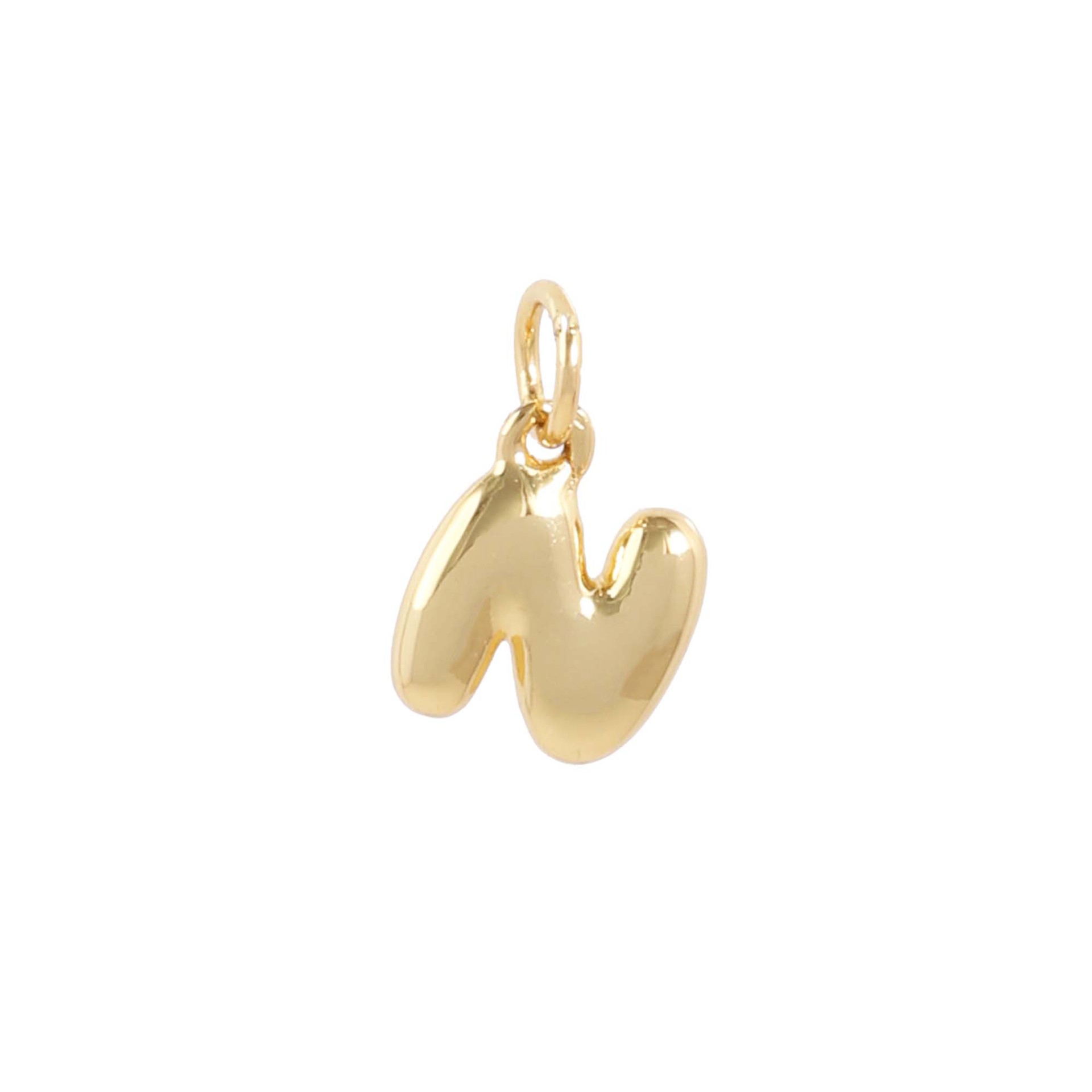 18k gold single letter n