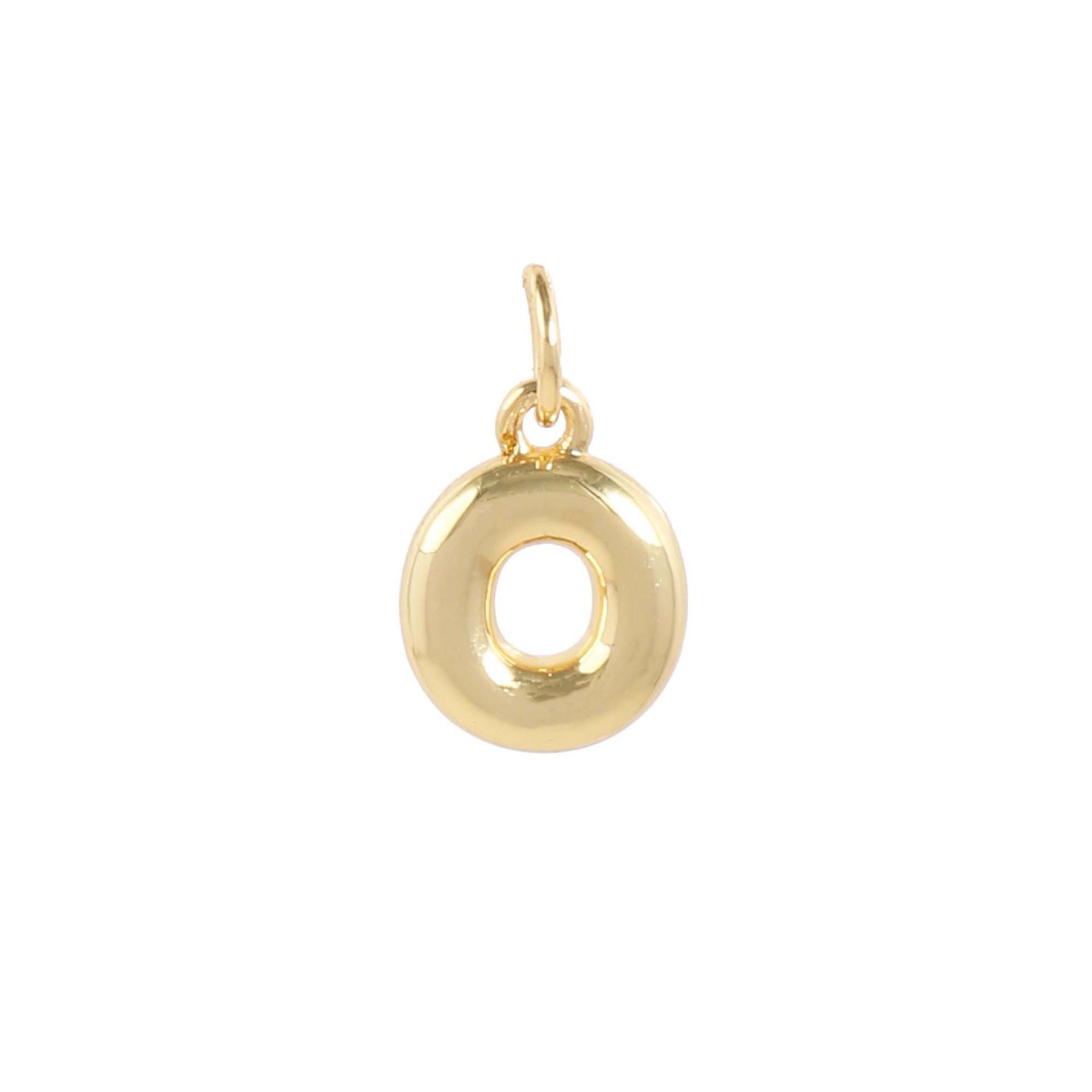 18k gold single letter o