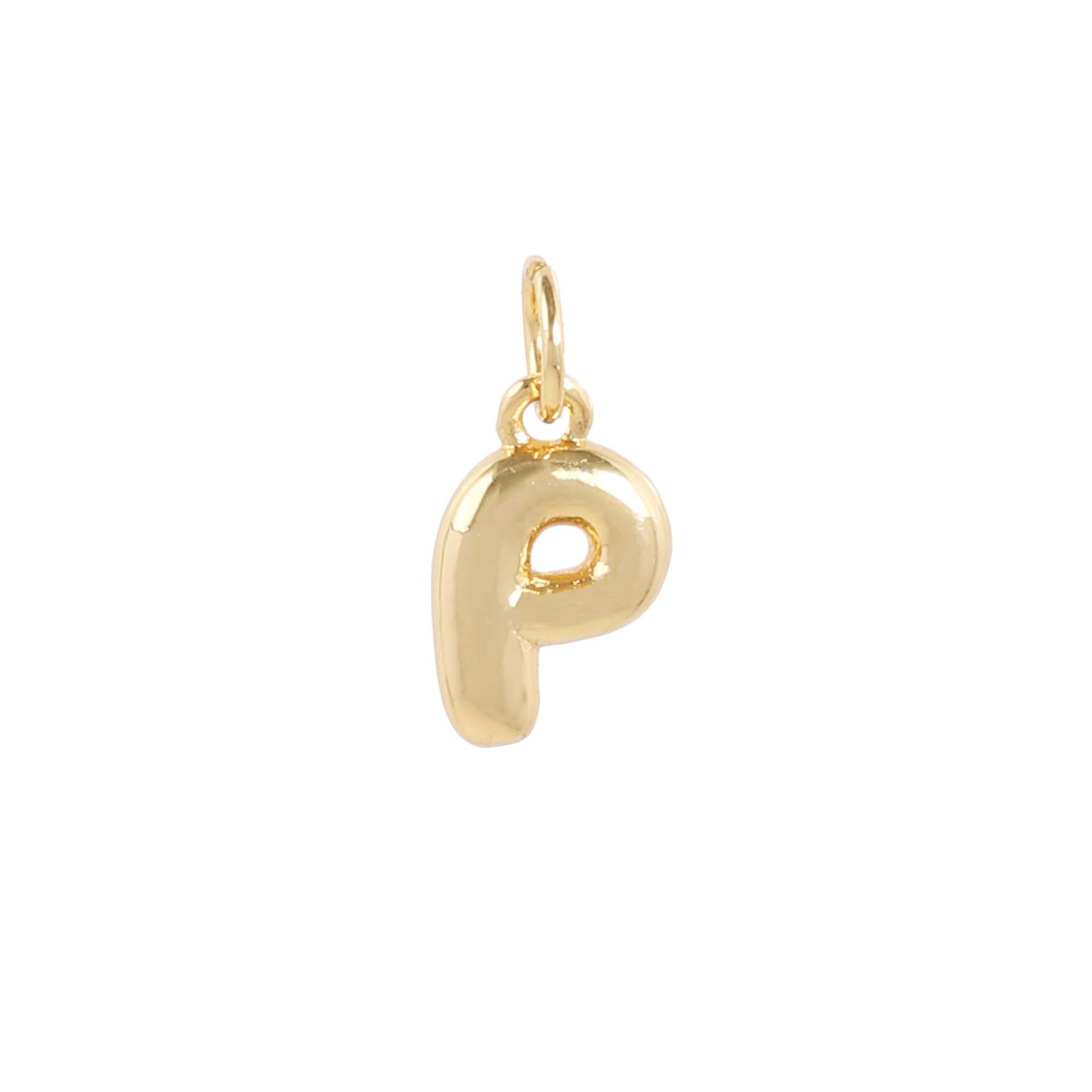 18k gold single letter p