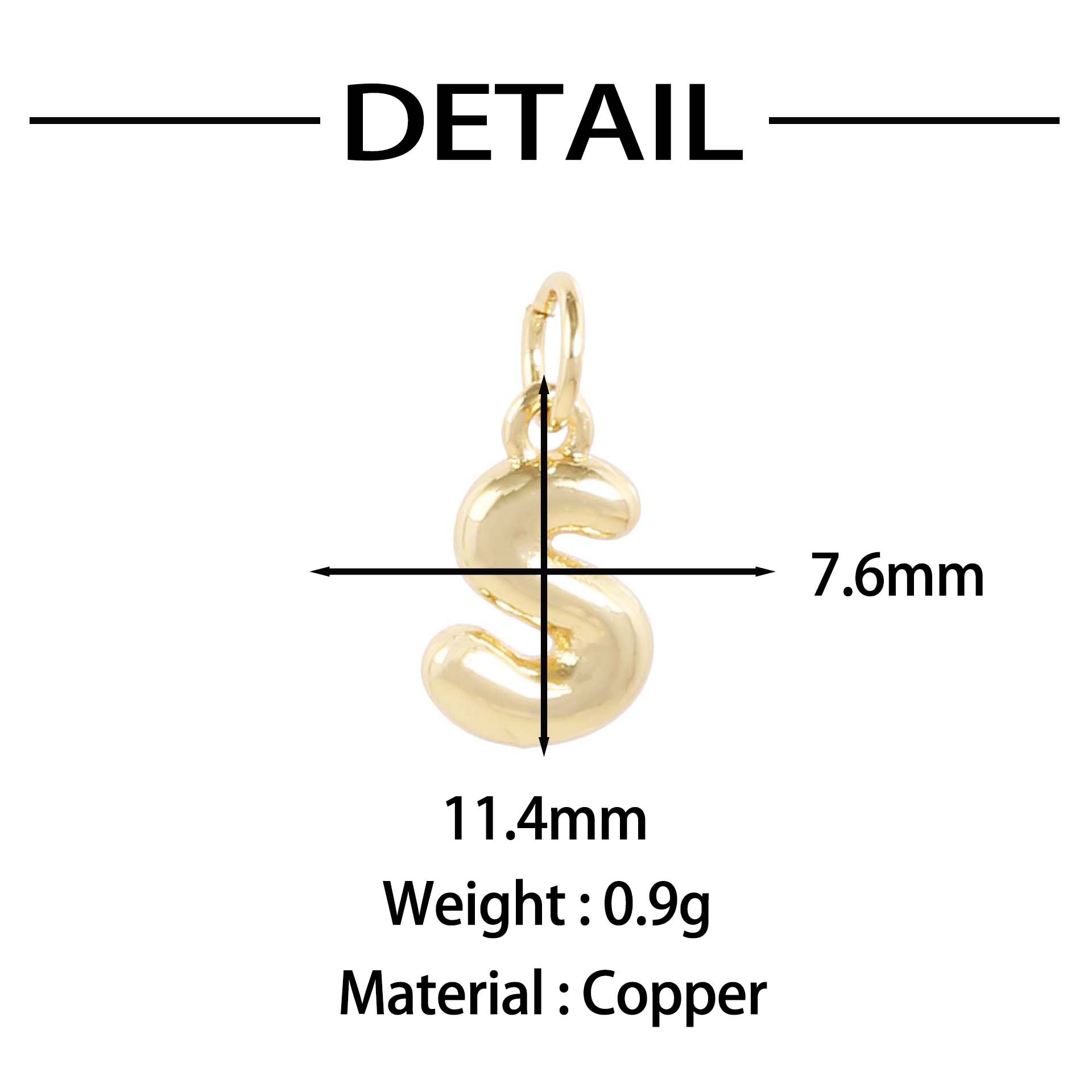18k gold single letter s