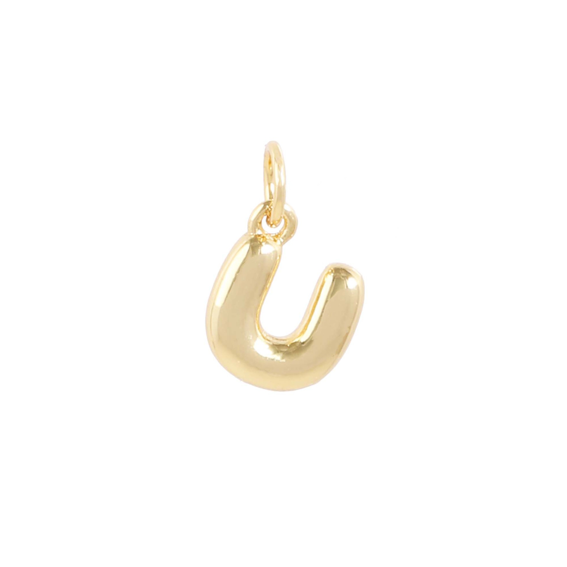 18k gold single letter u