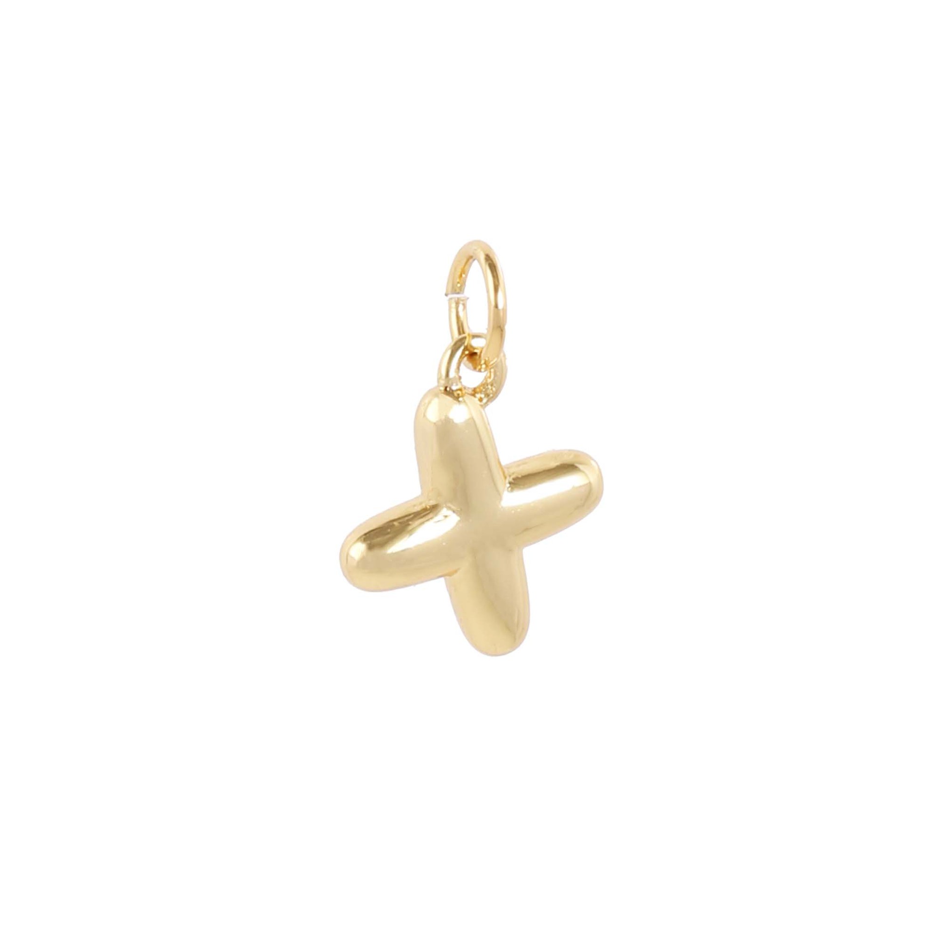 18k gold single letter x