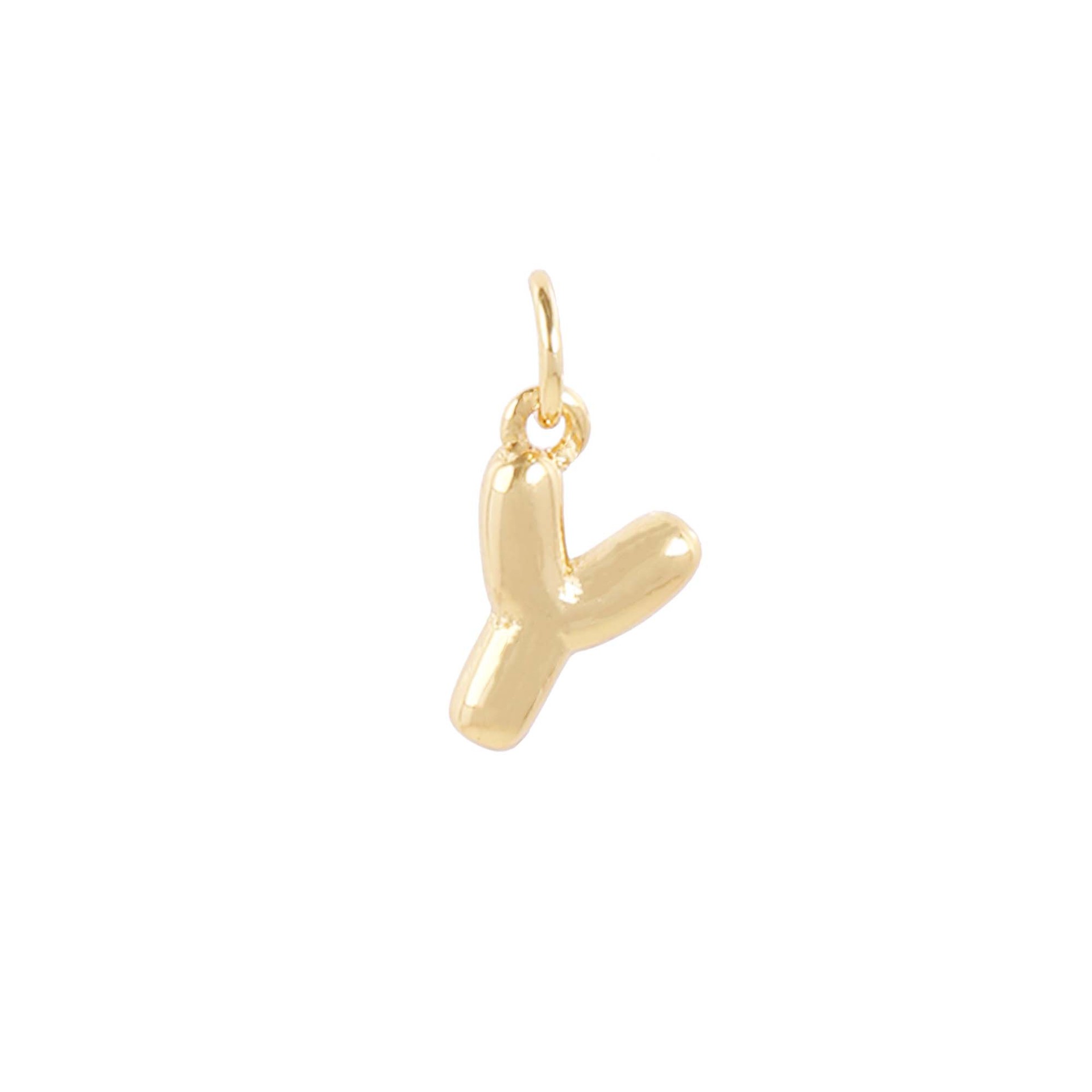 18k gold single letter y