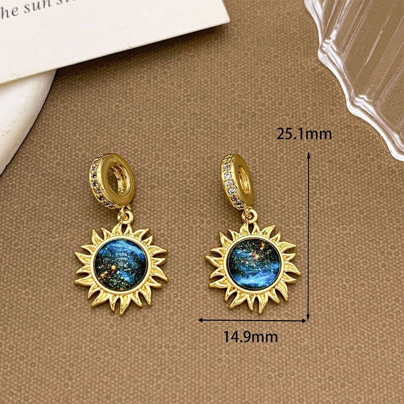 Xl2322 sun planet pendant gold