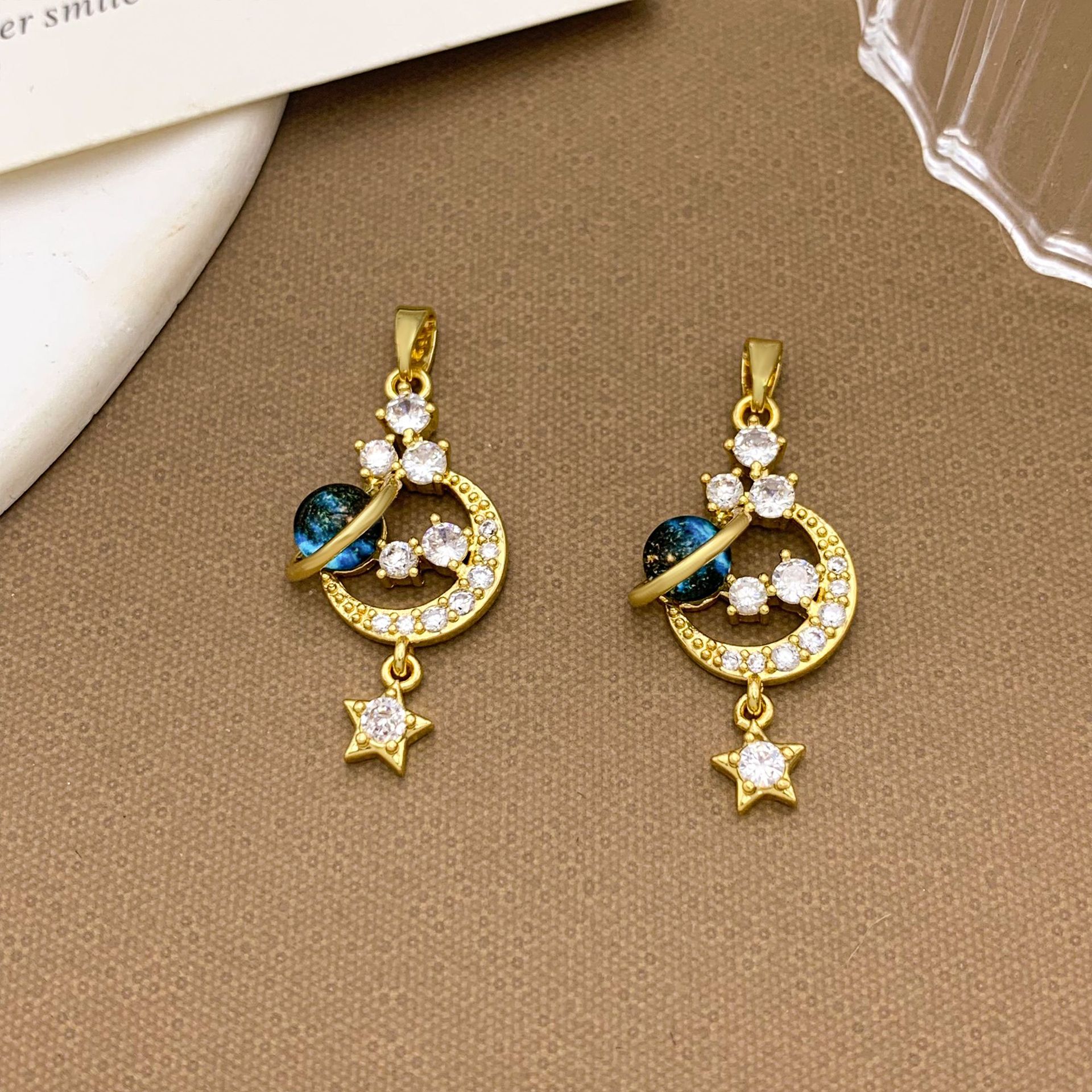Xl1865 moon tassel star pendant gold