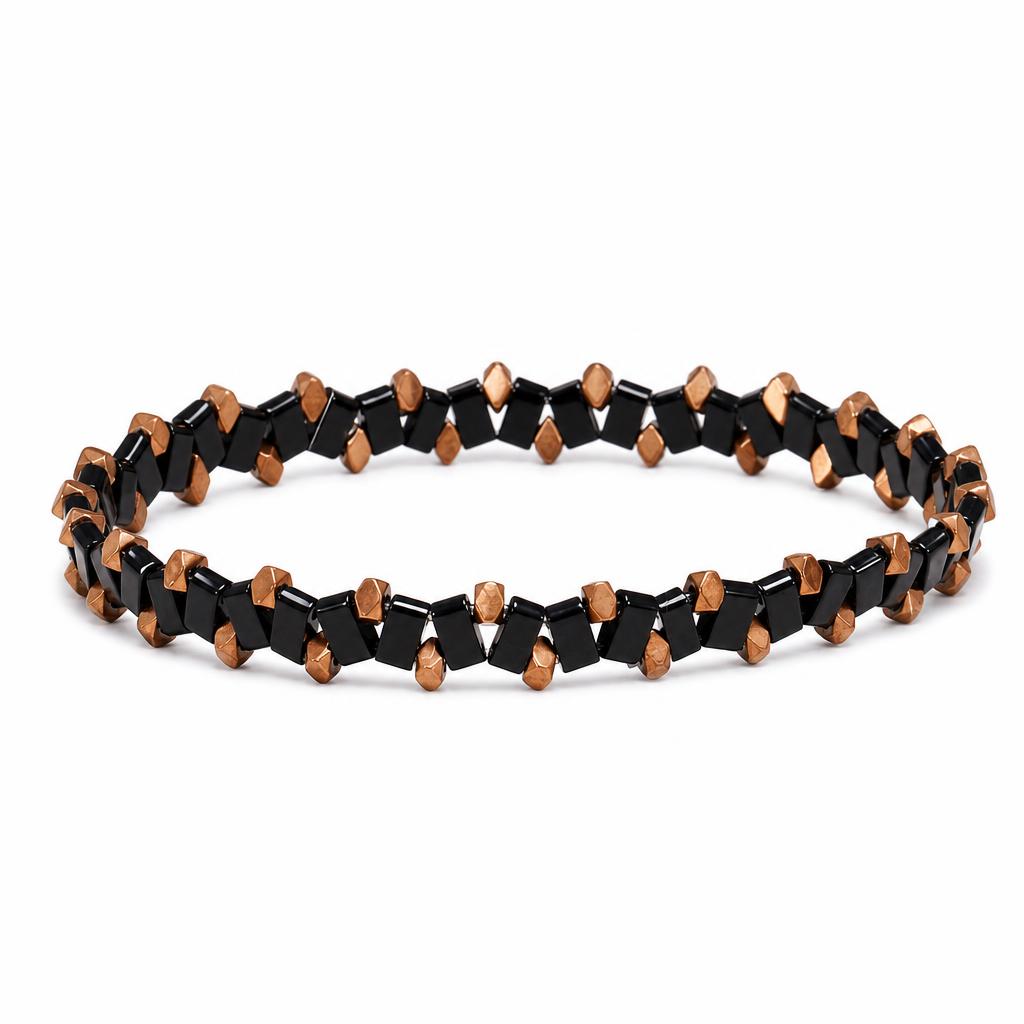 Bright black agate