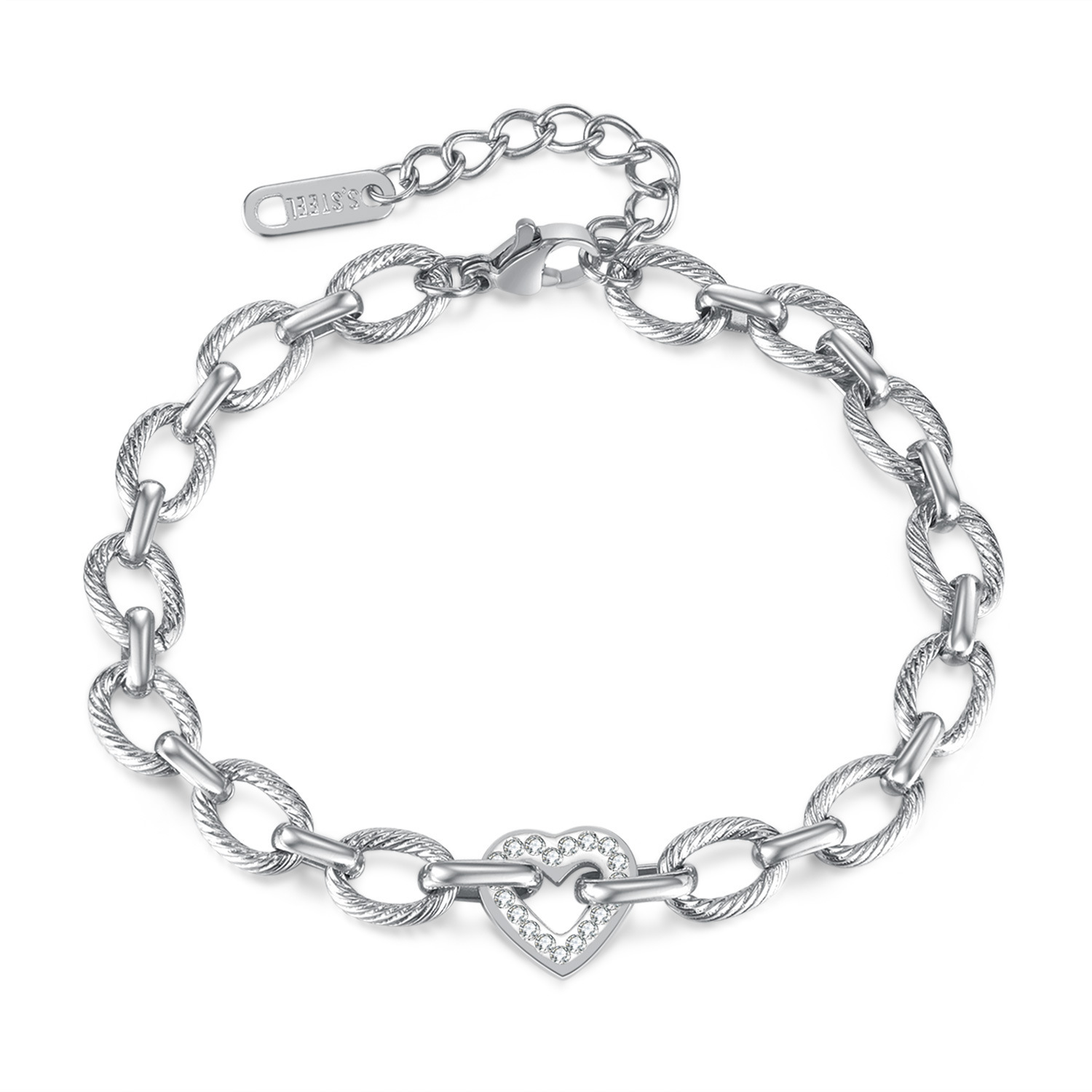 GS1529-Steel Bracelet Steel Color