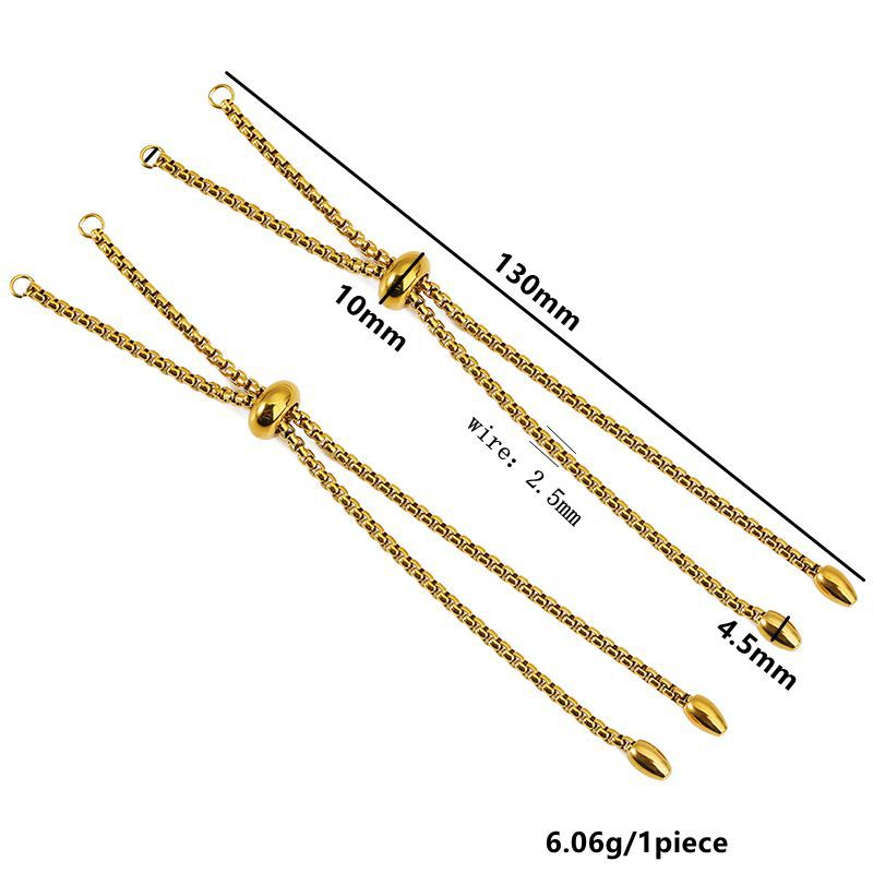 Rice bead pendant square pearl chain-gold