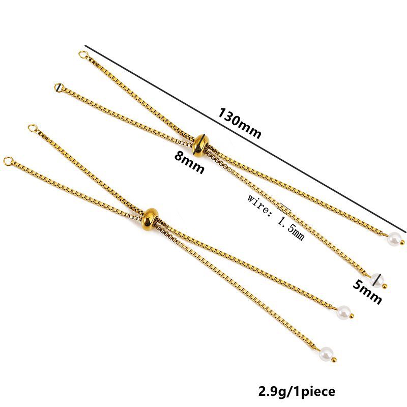 Pearl pendant box chain-gold