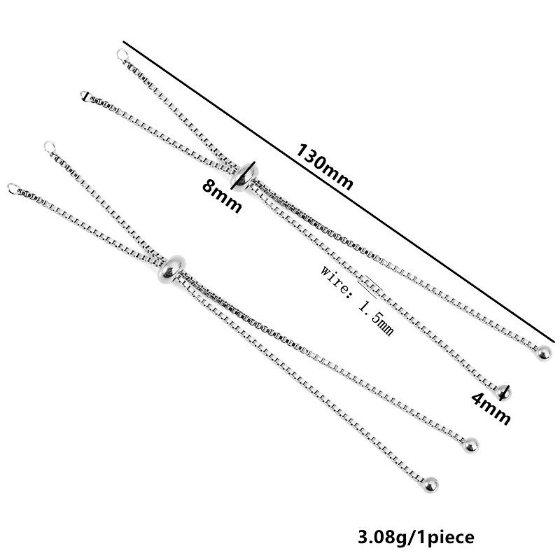 Ball pendant box chain-steel color