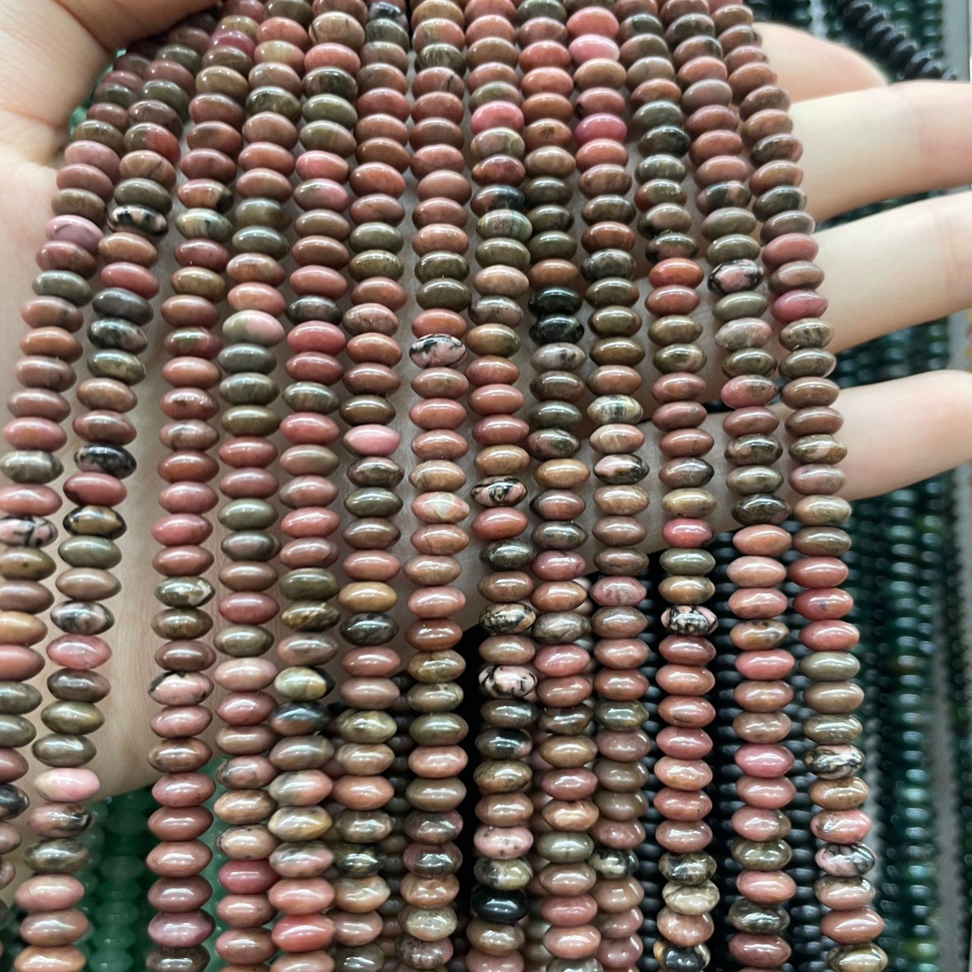 black line Rhodonite