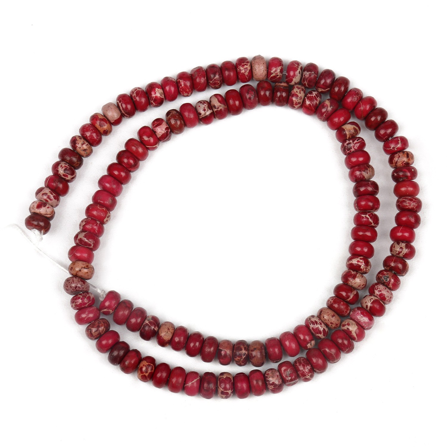 Natural red abacus beads emperor stone