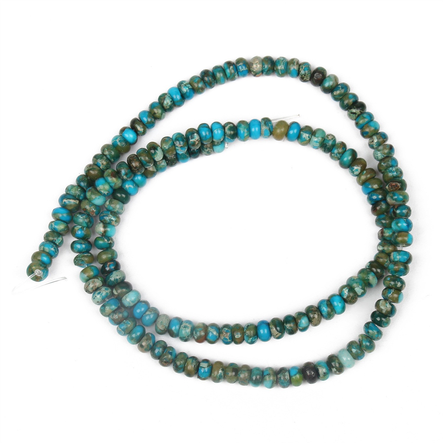 Natural light blue abacus beads emperor stone