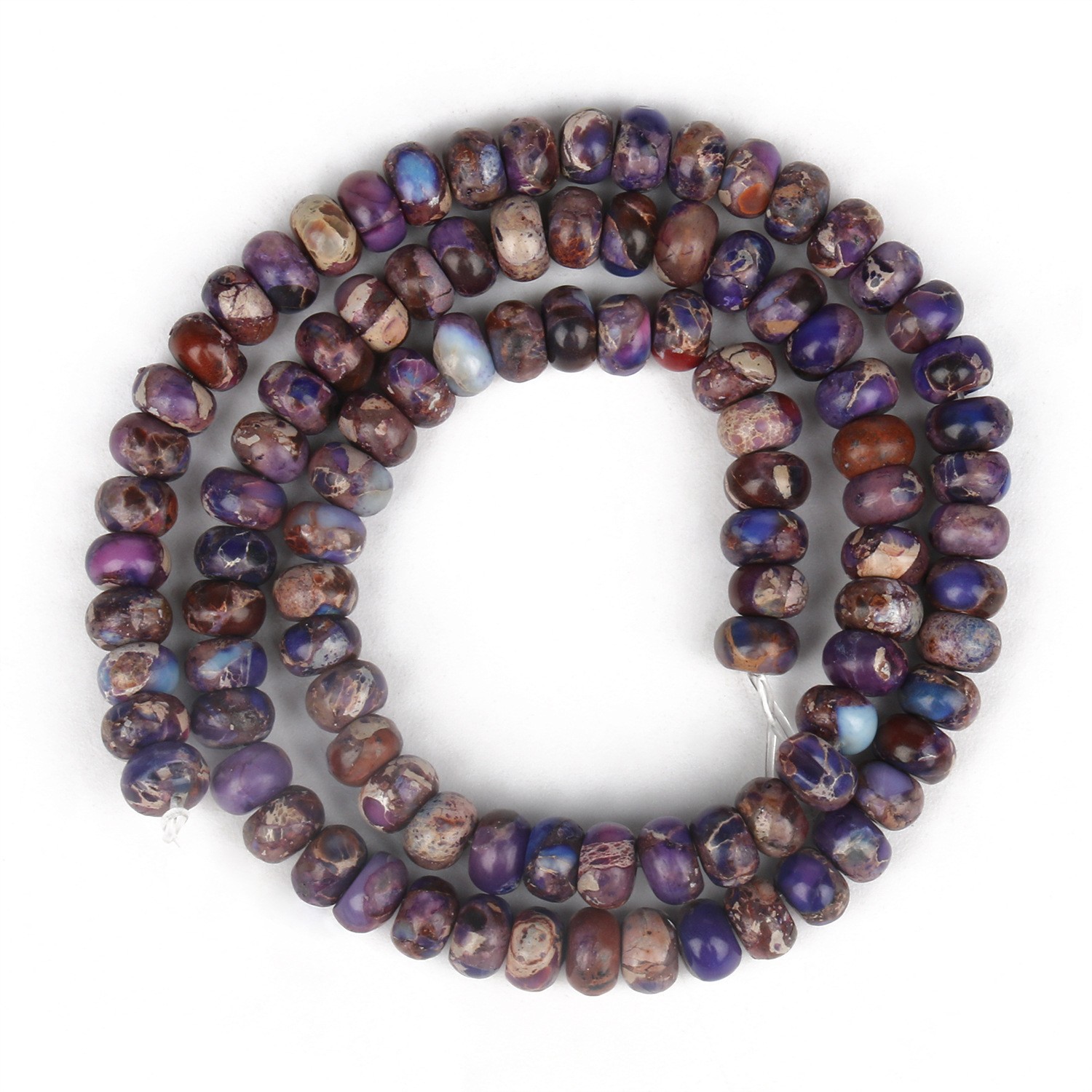Natural purple abacus beads emperor stone