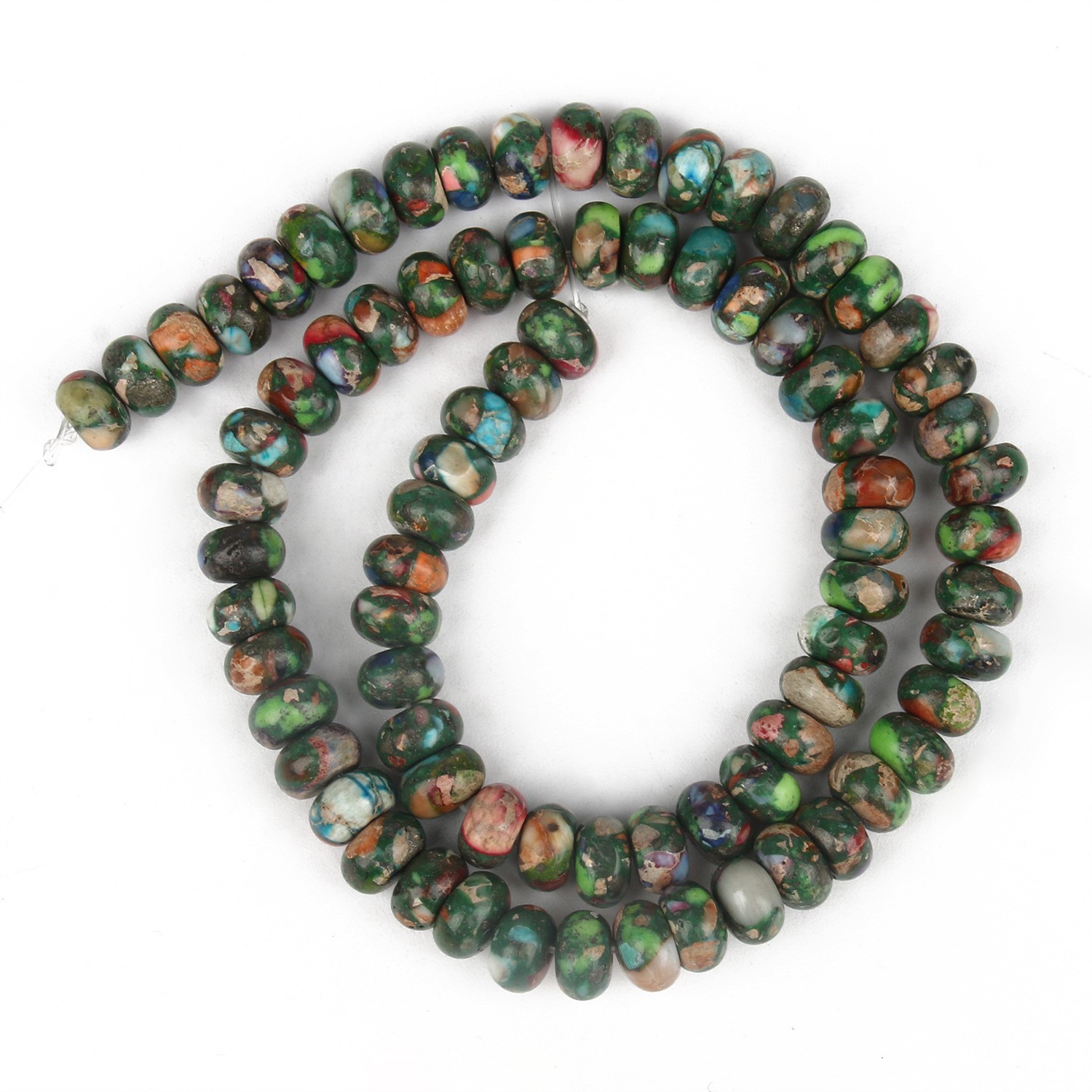 Natural Green Color Abacus Beads Emperor Stone