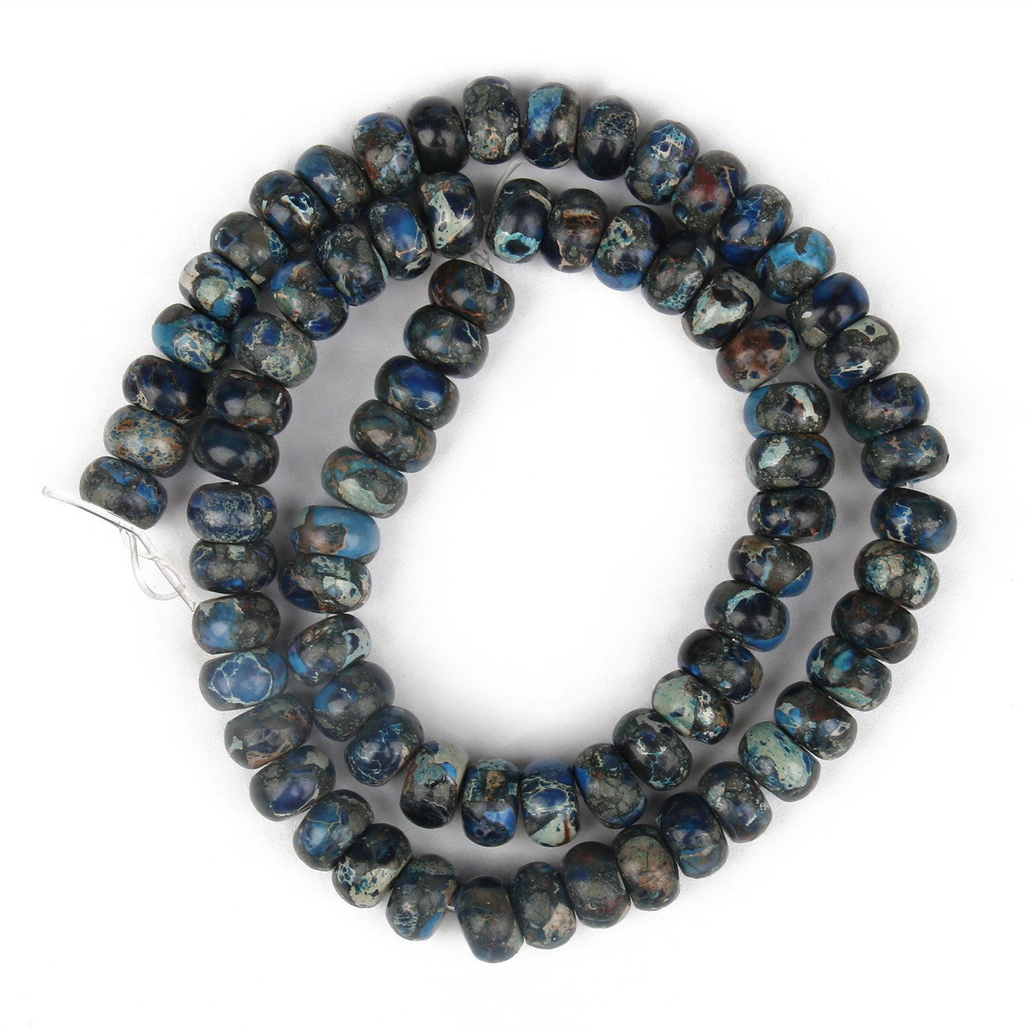 Natural Blue Abacus Beads Emperor Stone 2