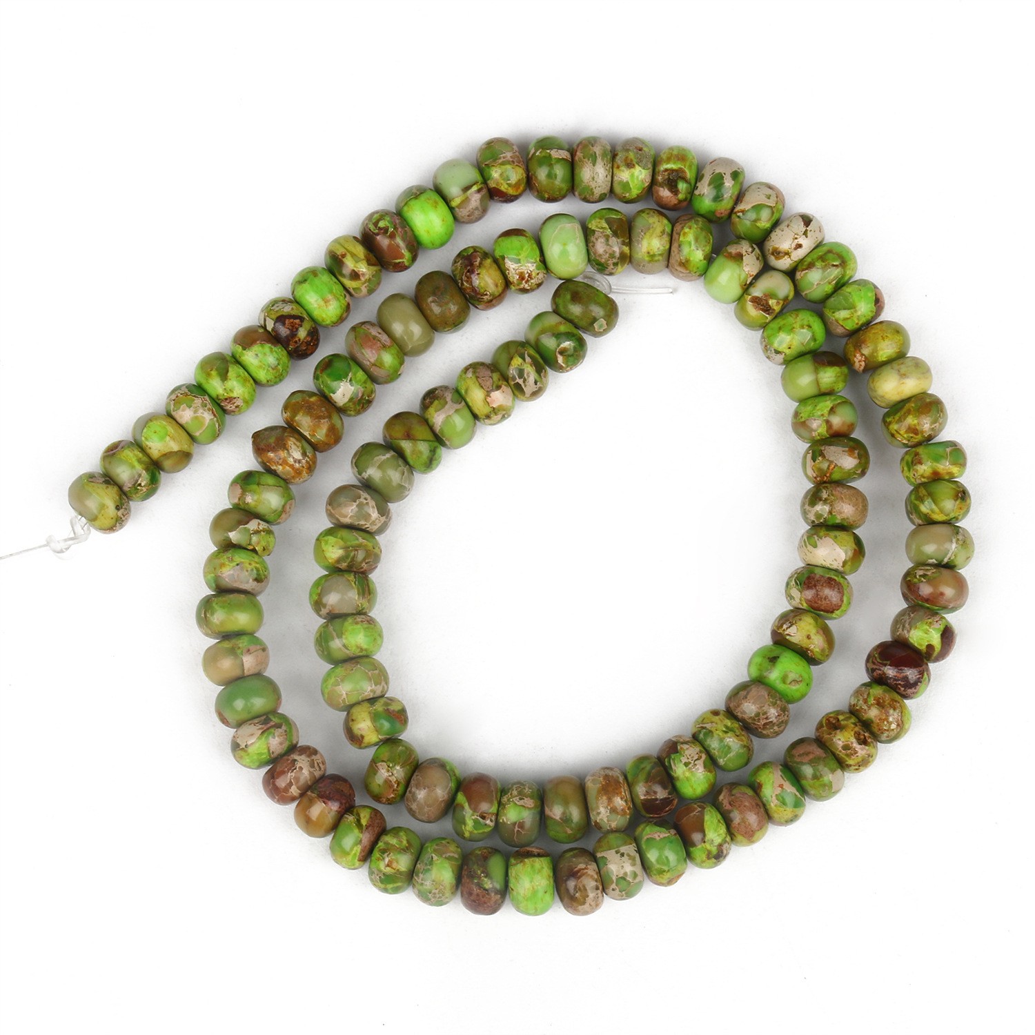 Natural Green Abacus Beads Emperor Stone
