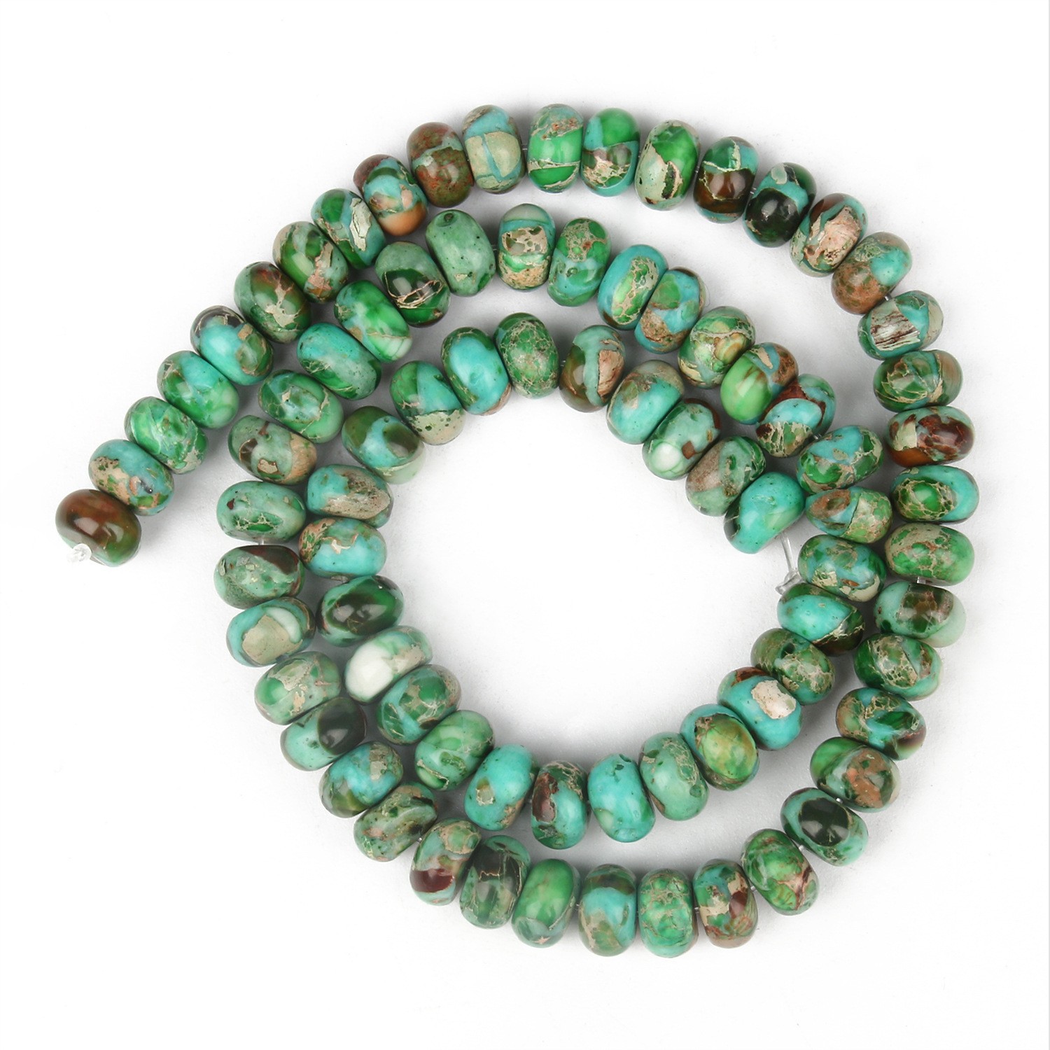 Natural Blue Abacus Beads Emperor Stone