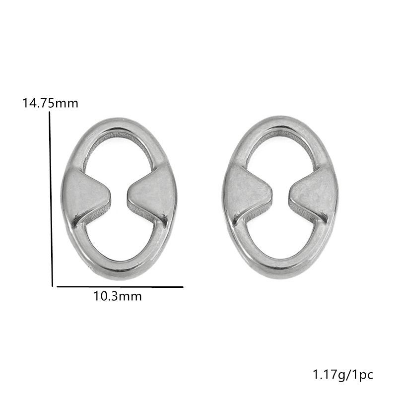 Steel color 10.3x14.75mm