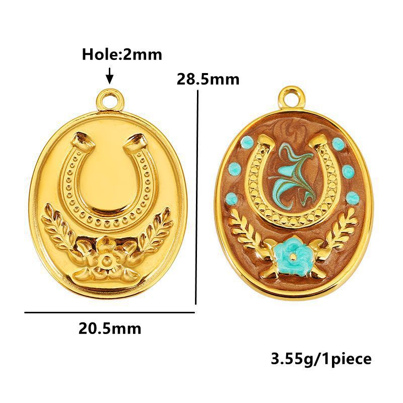 Oval horseshoe brown