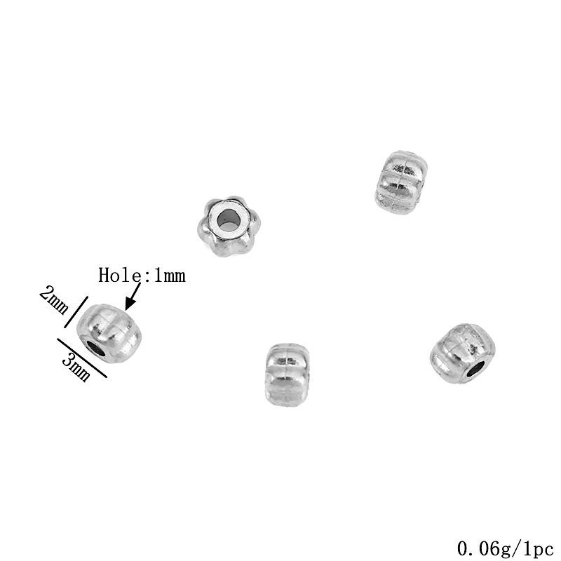 Steel color pumpkin beads 3mm
