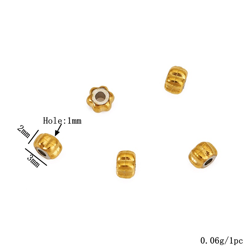 Golden pumpkin beads 3mm