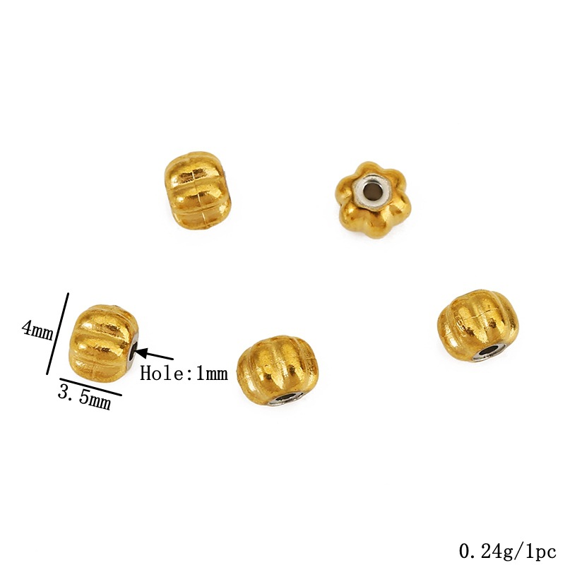 Golden pumpkin beads 4mm