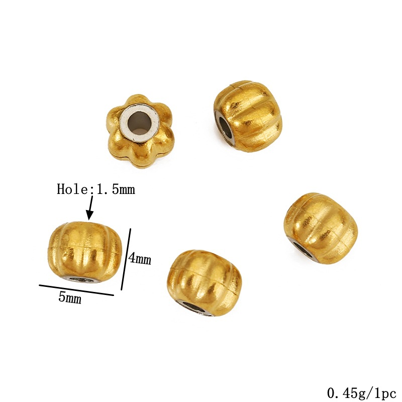 Golden pumpkin beads 5mm