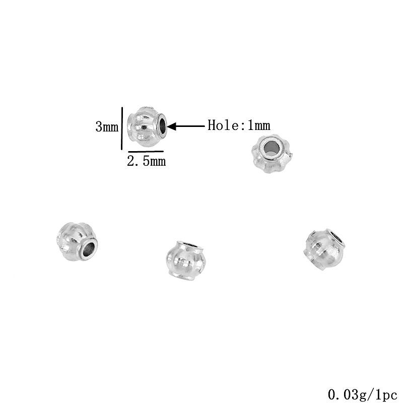 Steel color lantern beads 3mm