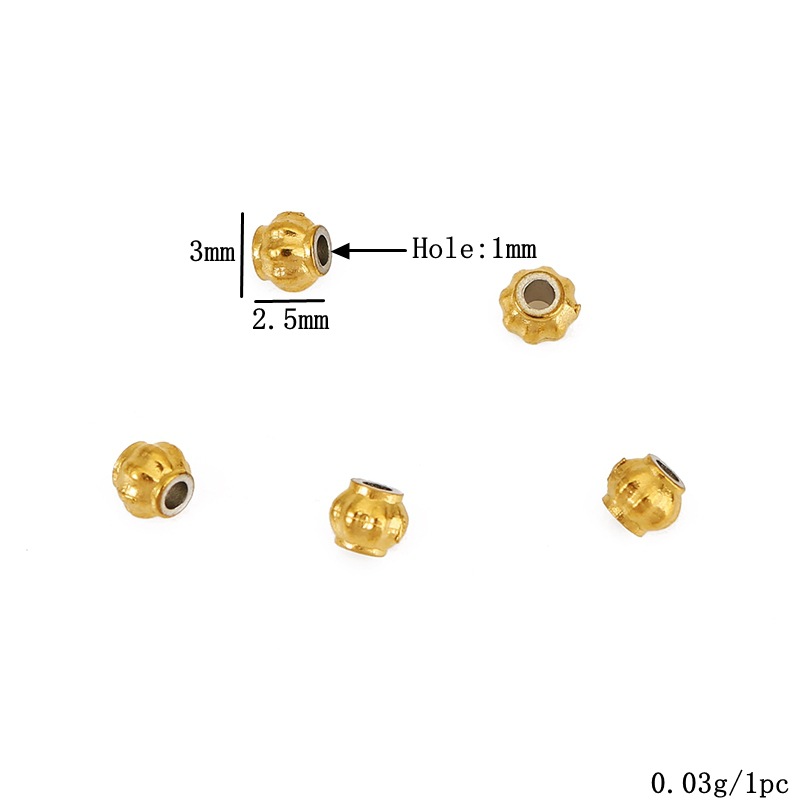 Gold lantern beads 3mm