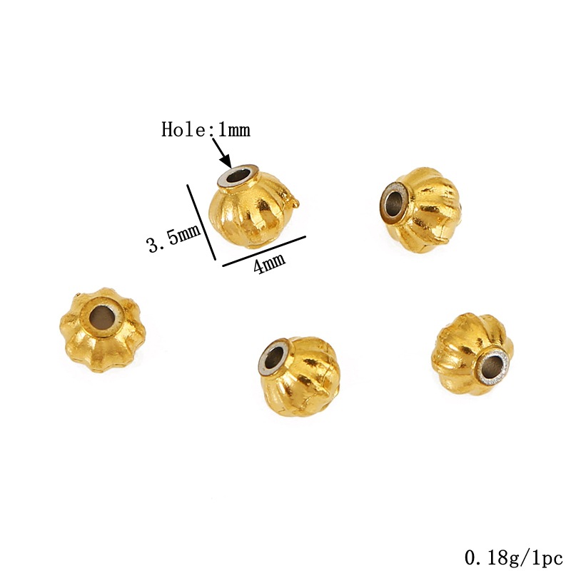 Gold lantern beads 4mm