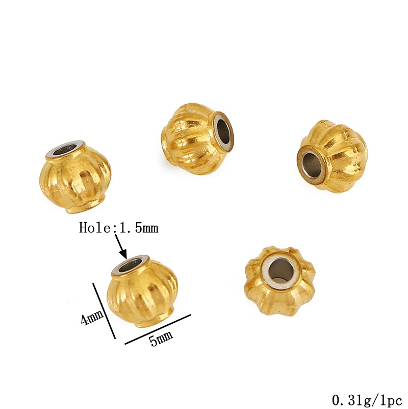 Golden lantern beads 5mm