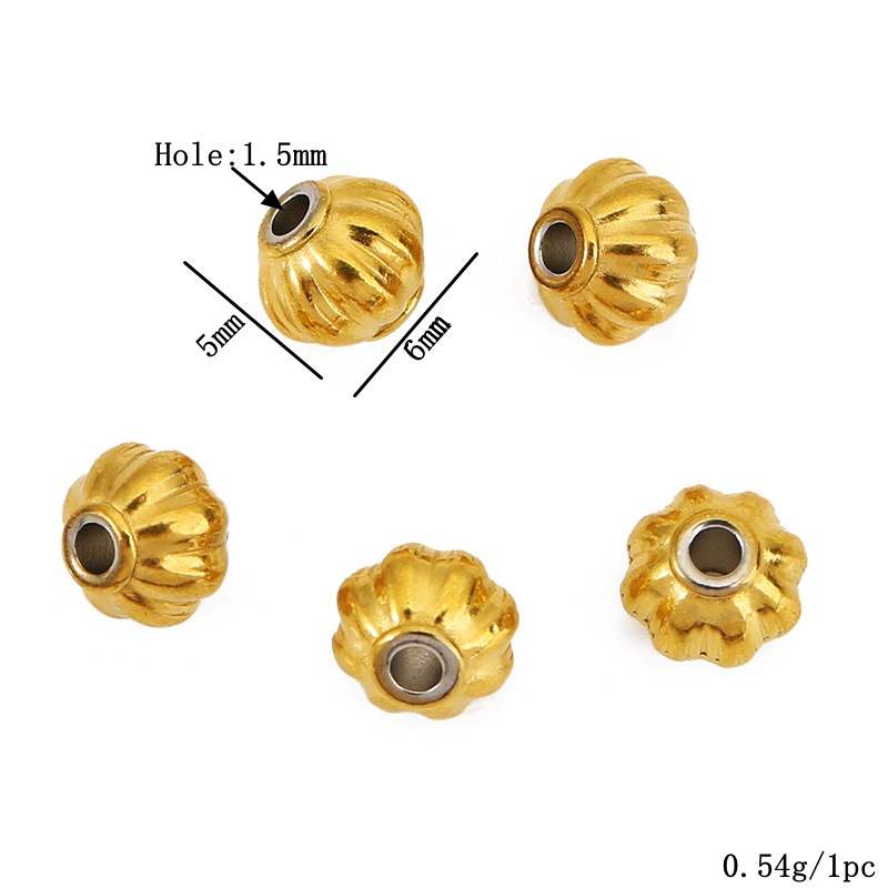 Gold lantern beads 6mm