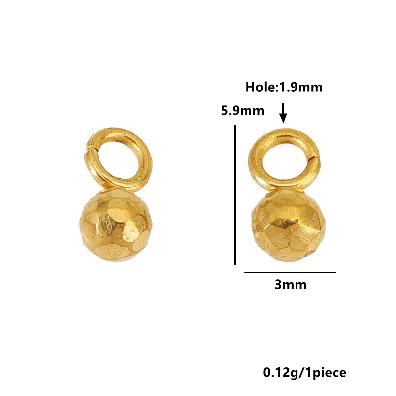 Single bail 3mm - gold tone