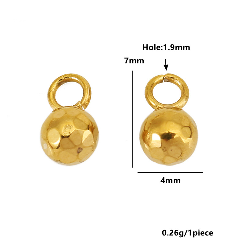 Single bail 4mm - gold tone