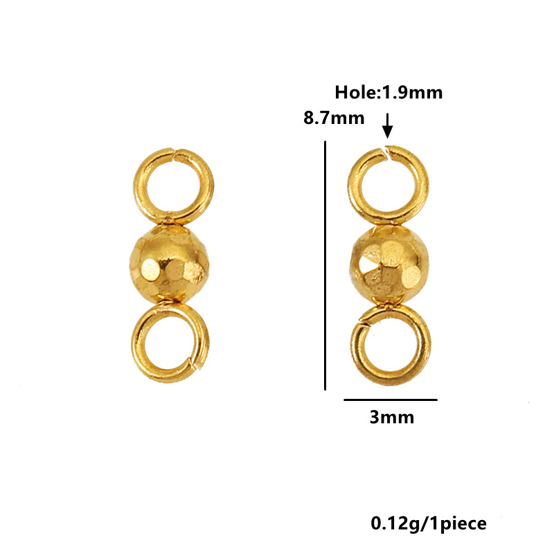 Double bail 3mm - gold