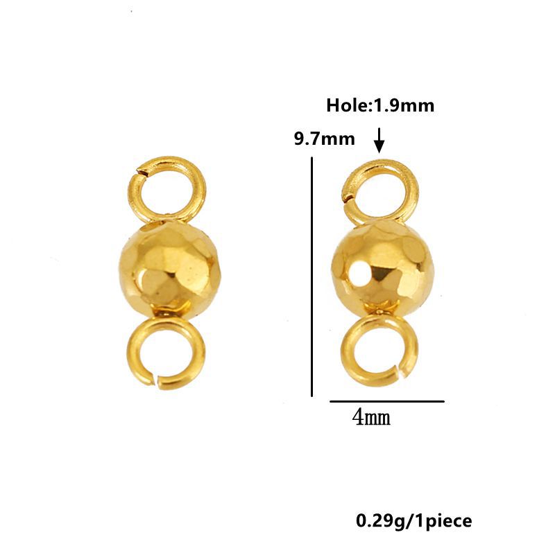 Double bail 4mm - gold