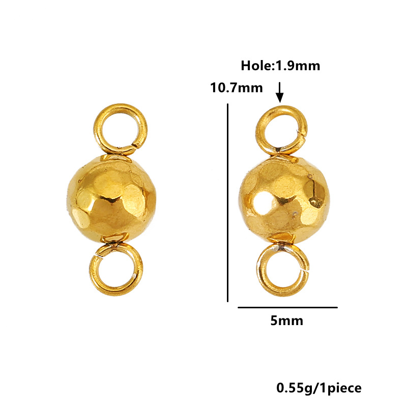 Double bail 5mm - gold