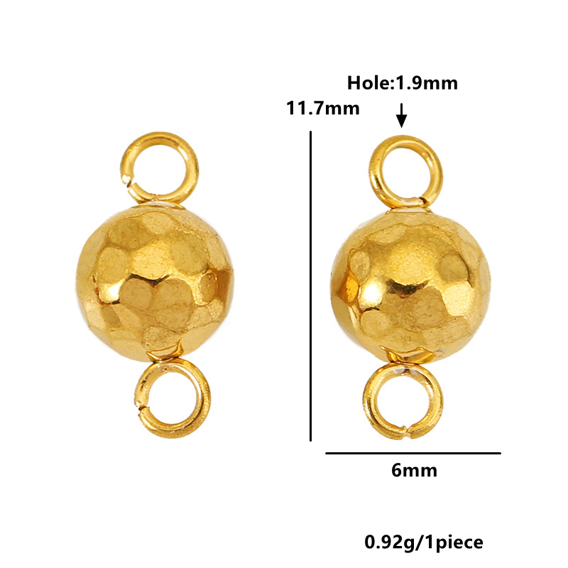 Double bail 6mm - gold