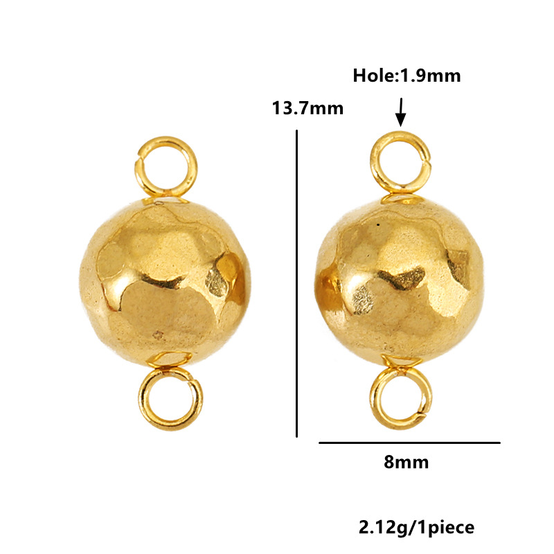 Double bail 8mm - gold