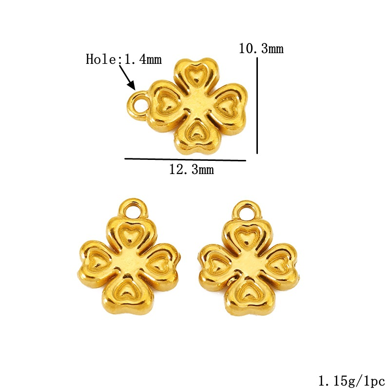 Golden four-leaf clover 1566