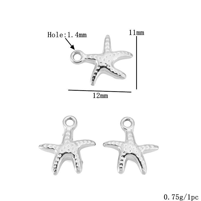 Steel color starfish 1551