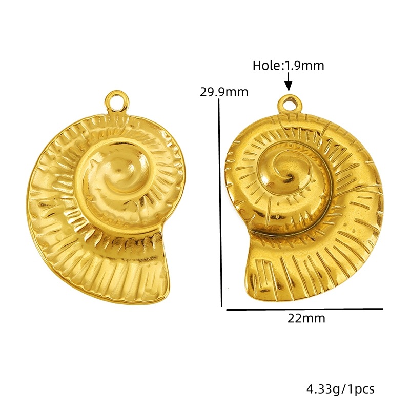 Golden conch 22*29.9mm