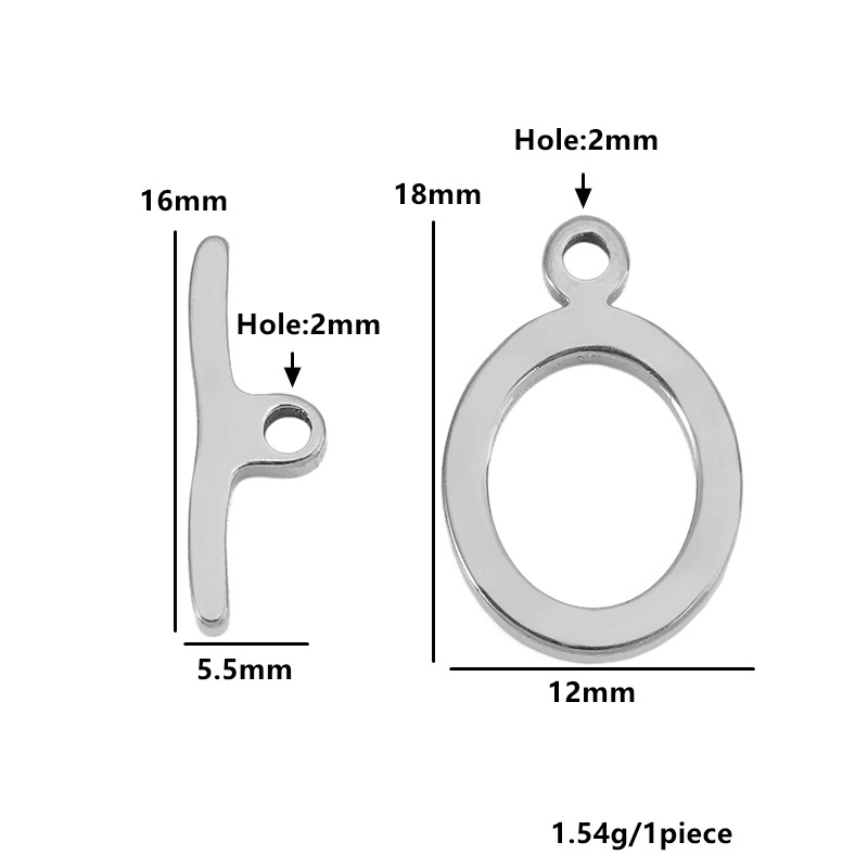 Flat oval medium - steel color