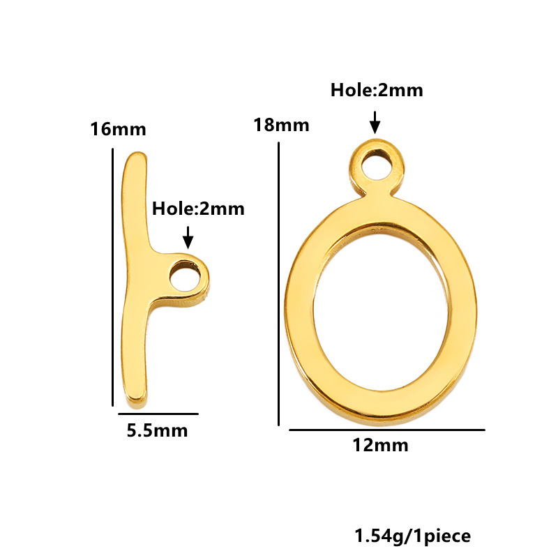 Flat oval medium - gold
