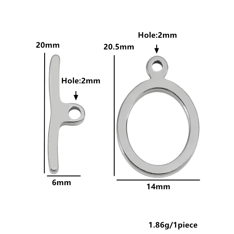 Flat oval large-steel color