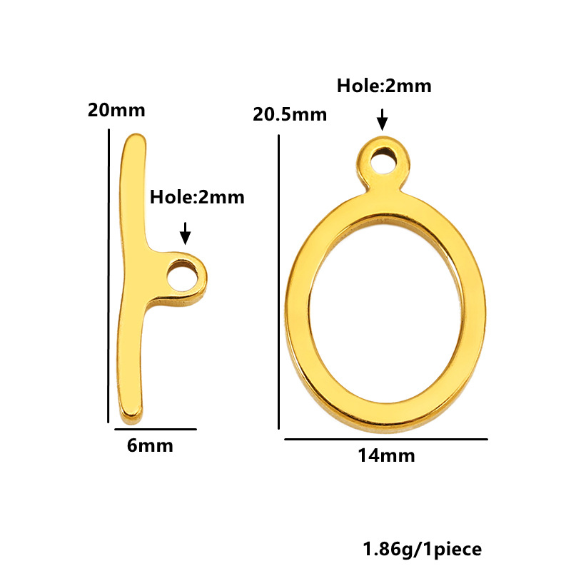 Flat oval large - gold
